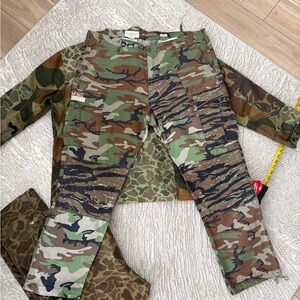 Denim & Supply Ralph Lauren Patchwork Camo Cargo Pants Size 42 Military